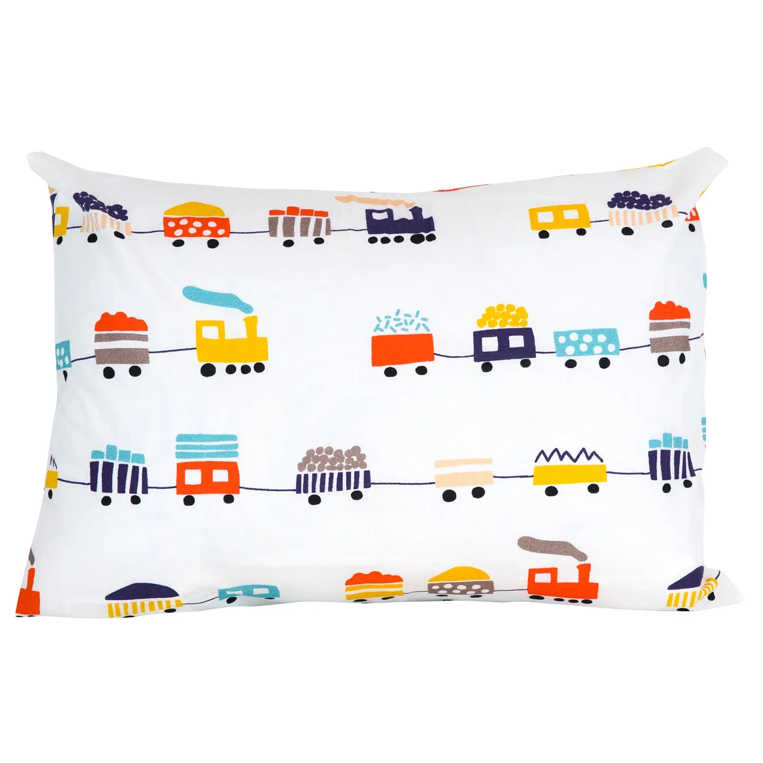100% Cotton Toddler Pillowcase – Trains
